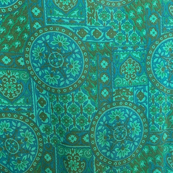 RELOMS Vintage Mandala Paisley Button Down Dress Green Women's Size 20 - Picture 11 of 12